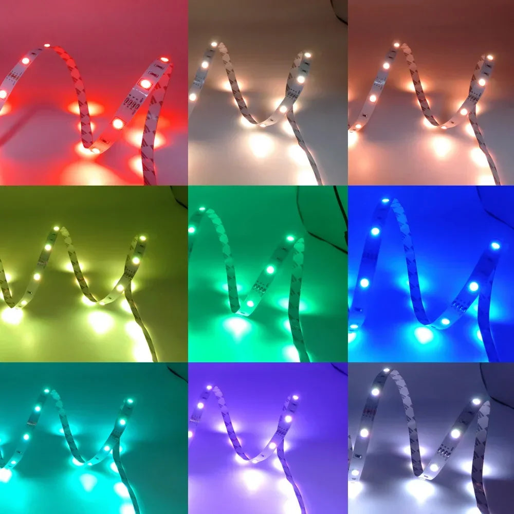 Smart Led Strip Light 5050 RGB USB 5V Bluetooth APP Remote Control Led Tape Diode Flexible Ribbon Lamp.