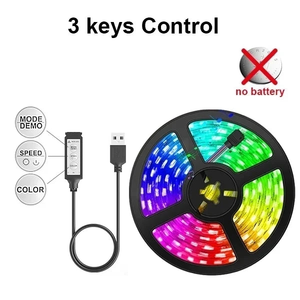 Smart Led Strip Light 5050 RGB USB 5V Bluetooth APP Remote Control Led Tape Diode Flexible Ribbon Lamp.