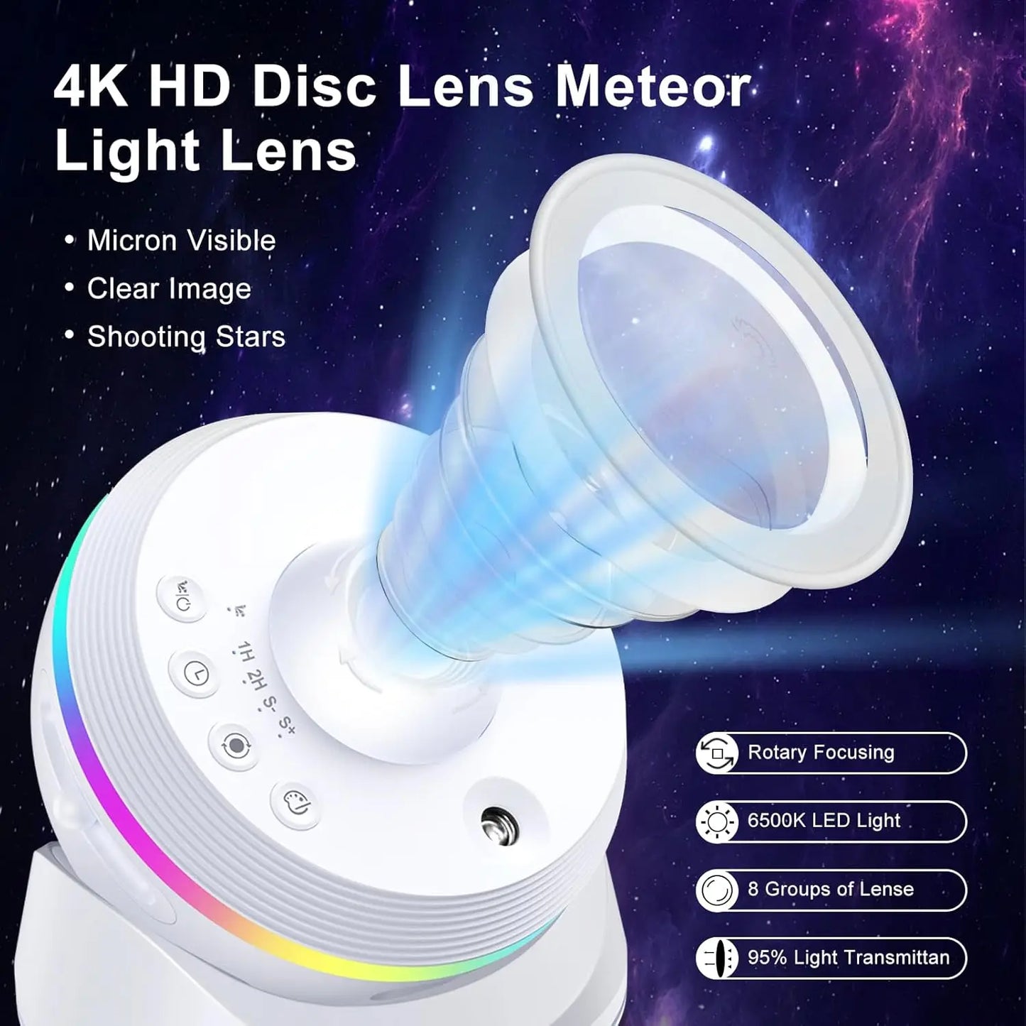 LED Night Light Galaxy Star Projector 4K HD 13 IN 1  Planetarium Projector 360° Rotation For Bedroom Decor Children Gift