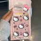 Hello Kitty Love Face Pink Bow Phone Case For IPhone 16 15 14 12 13 11 Pro Max XR XS MAX 7 8 PLUS Y2K Girl Kawaii Cover