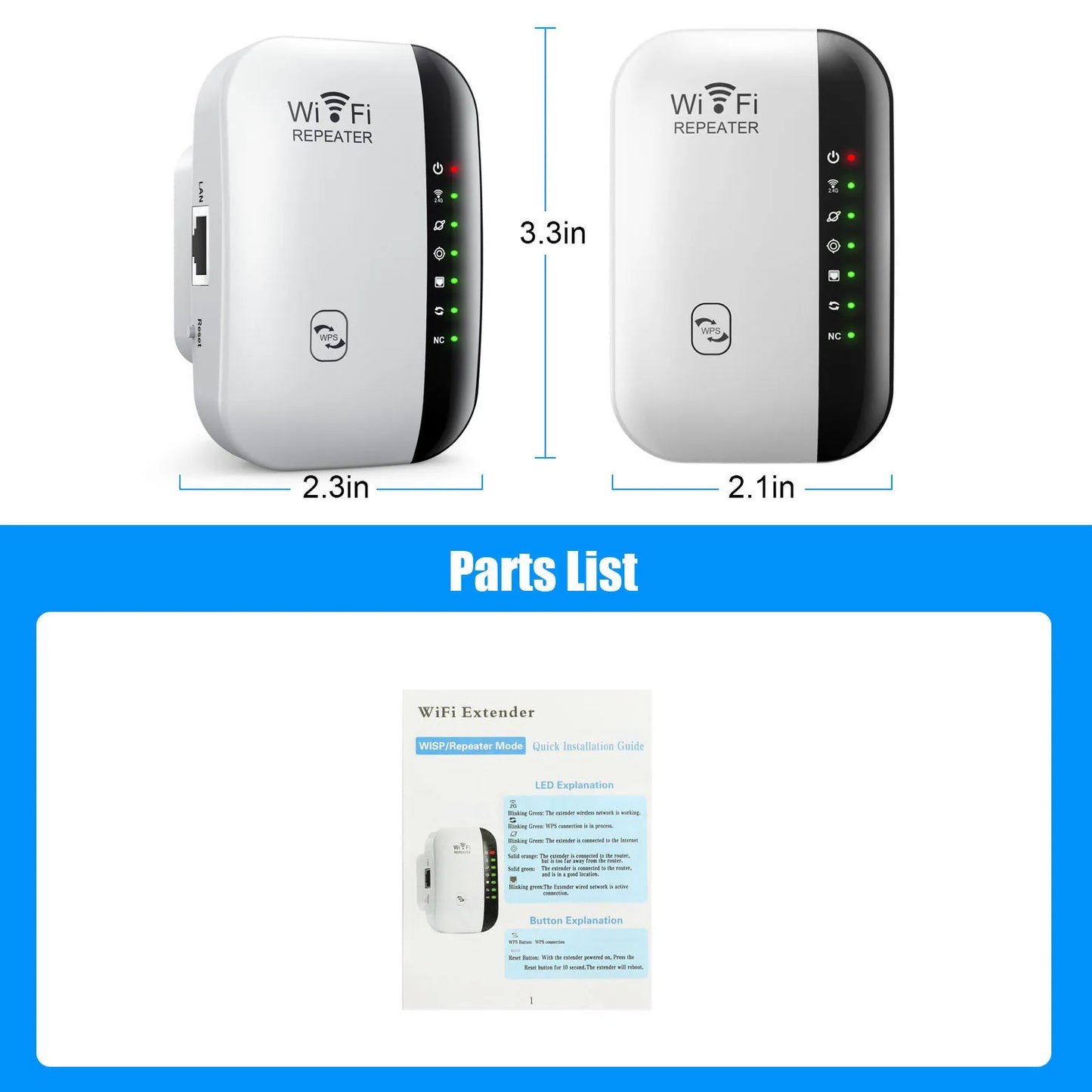 300Mbps Wireless WIFI Repeater 2.4G WiFi Extender Router 802.11N Signal  Booster Amplifier Network Card Adapter for Office Home