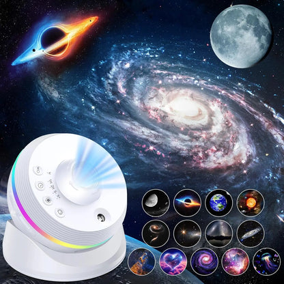 LED Night Light Galaxy Star Projector 4K HD 13 IN 1  Planetarium Projector 360° Rotation For Bedroom Decor Children Gift